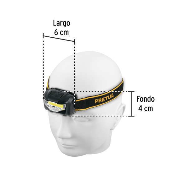 Linterna Ajuste de cabeza 65 Lúmenes 7 Led 3 Pilas