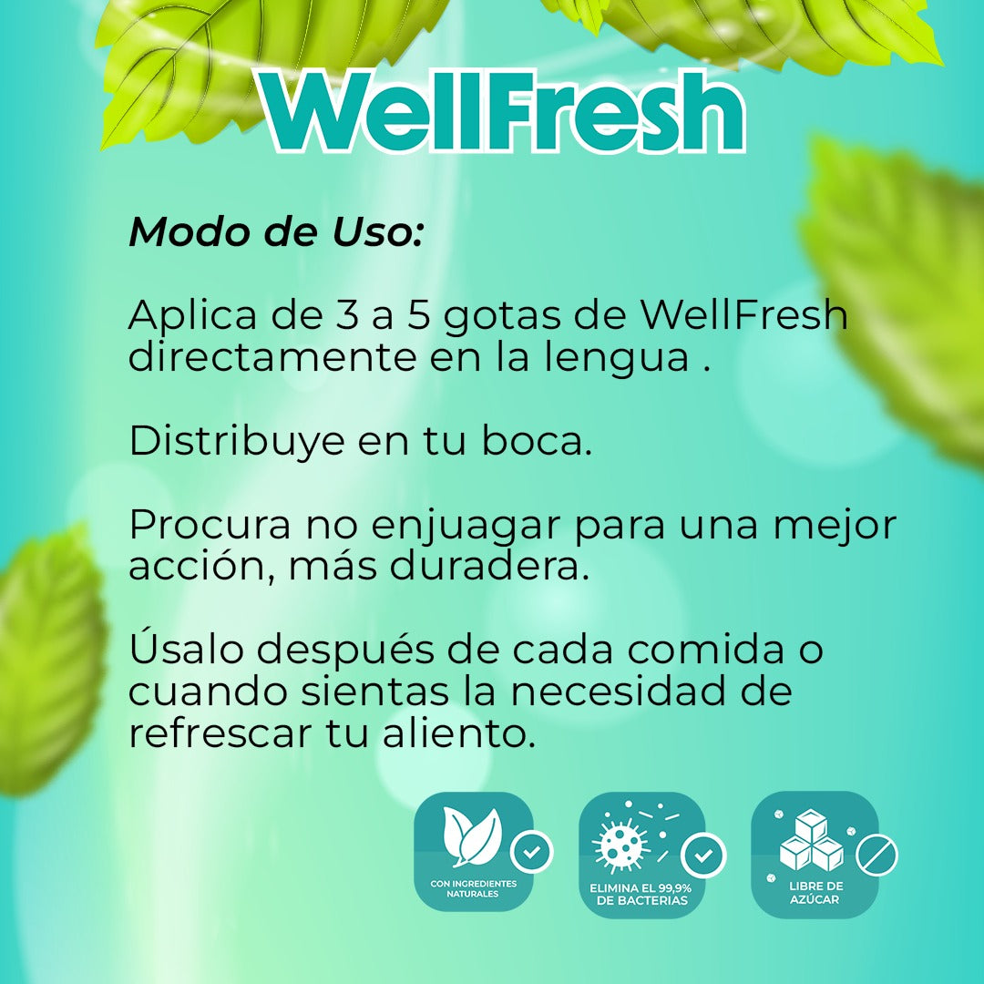 Elimina mal aliento WellFresh PAGUE 1 LLEVE 2