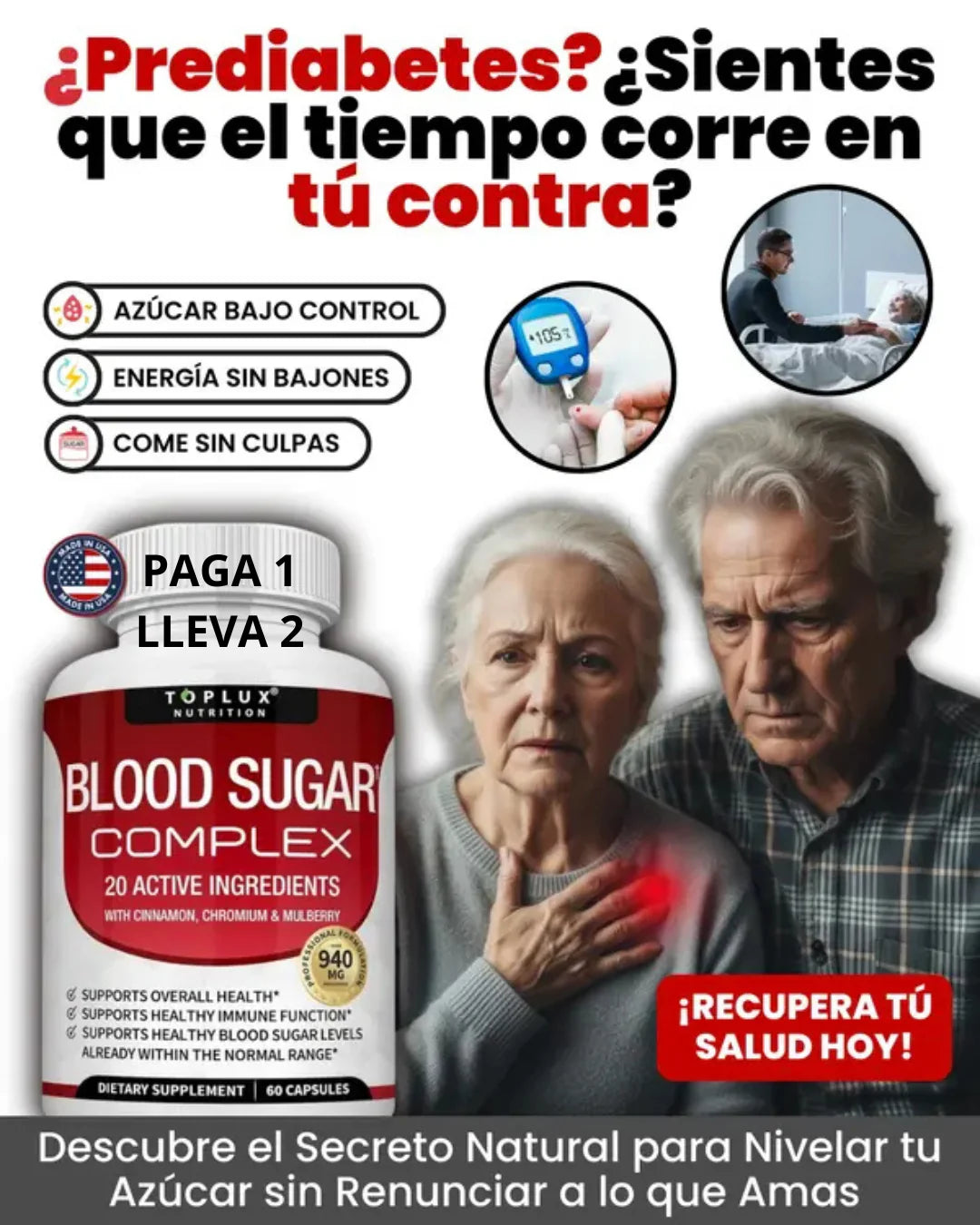 BLOOD SUGAR COMPLEX – CONTROL DEL AZUCAR EN LA SANGRE🩸 PAGUE 1 LLEVE 2