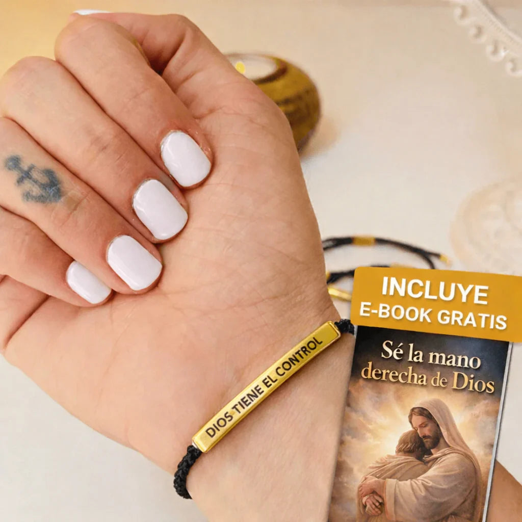 PULSERA "DIOS TIENE EL CONTROL"®️PAGUE 2 LLEVE 1 + Gratis Ebook (Sé la mano derecha de Dios)