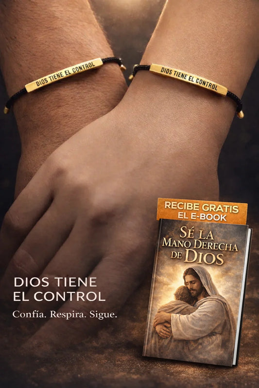 PULSERA "DIOS TIENE EL CONTROL"®️PAGUE 2 LLEVE 1 + Gratis Ebook (Sé la mano derecha de Dios)