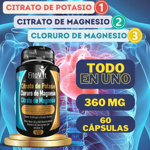 CITRATO de Magnesio, original INVIMA✅X 60 CAP