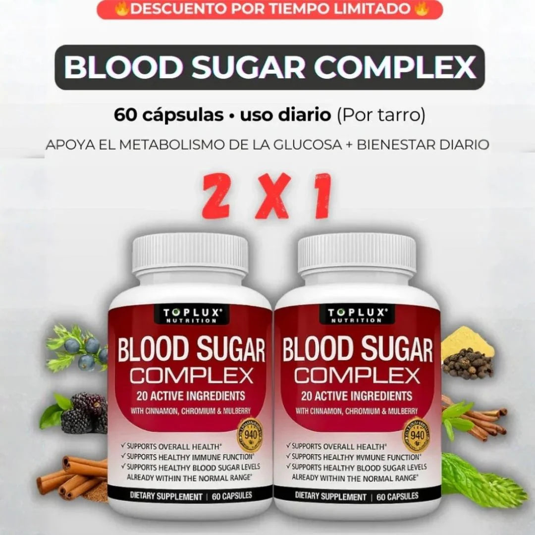 BLOOD SUGAR COMPLEX – CONTROL DEL AZUCAR EN LA SANGRE🩸 PAGUE 1 LLEVE 2